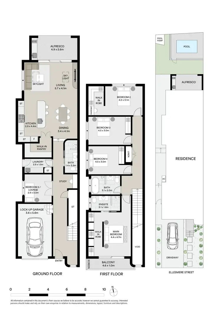 Floorplan of Homely semi-detached listing, 41 Ellesmere Street, Panania NSW 2213