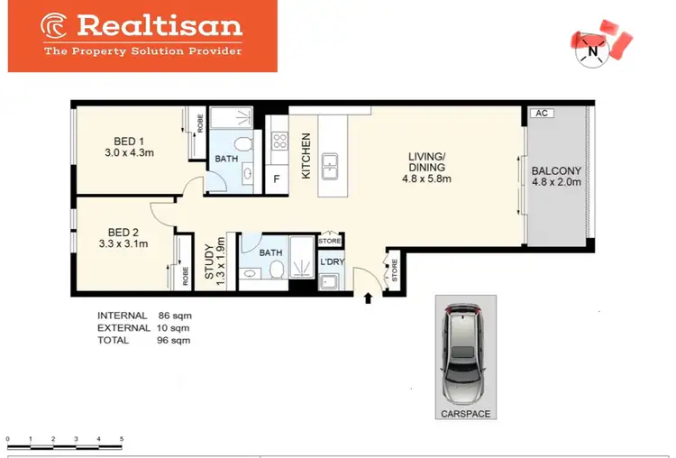Floorplan of Homely apartment listing, Level 12/159 Epping Road, Macquarie Park NSW 2113
