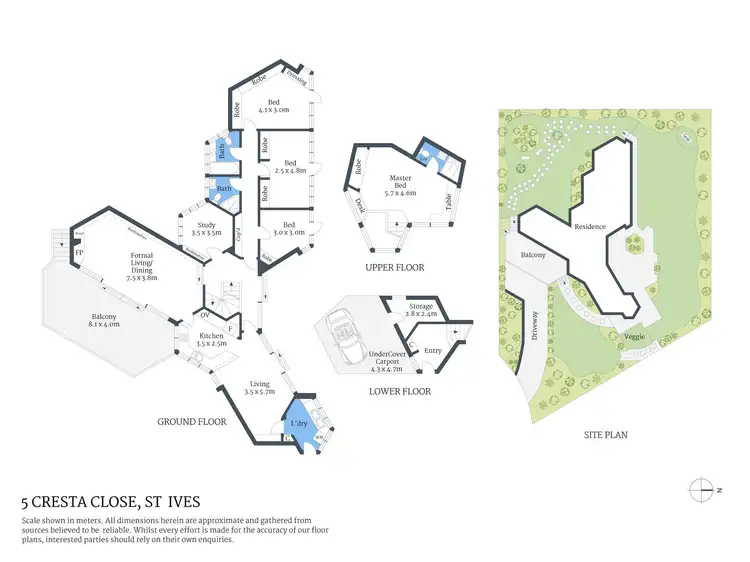 Floorplan of Homely house listing, 5 Cresta Close, St Ives NSW 2075