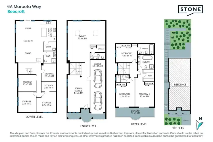 Floorplan of Homely semi-detached listing, 6A Maroota Way, Beecroft NSW 2119
