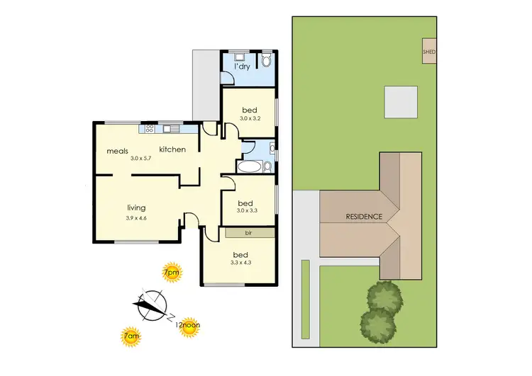 Floorplan of Homely house listing, 21 Hodgins Crescent, Frankston North VIC 3200