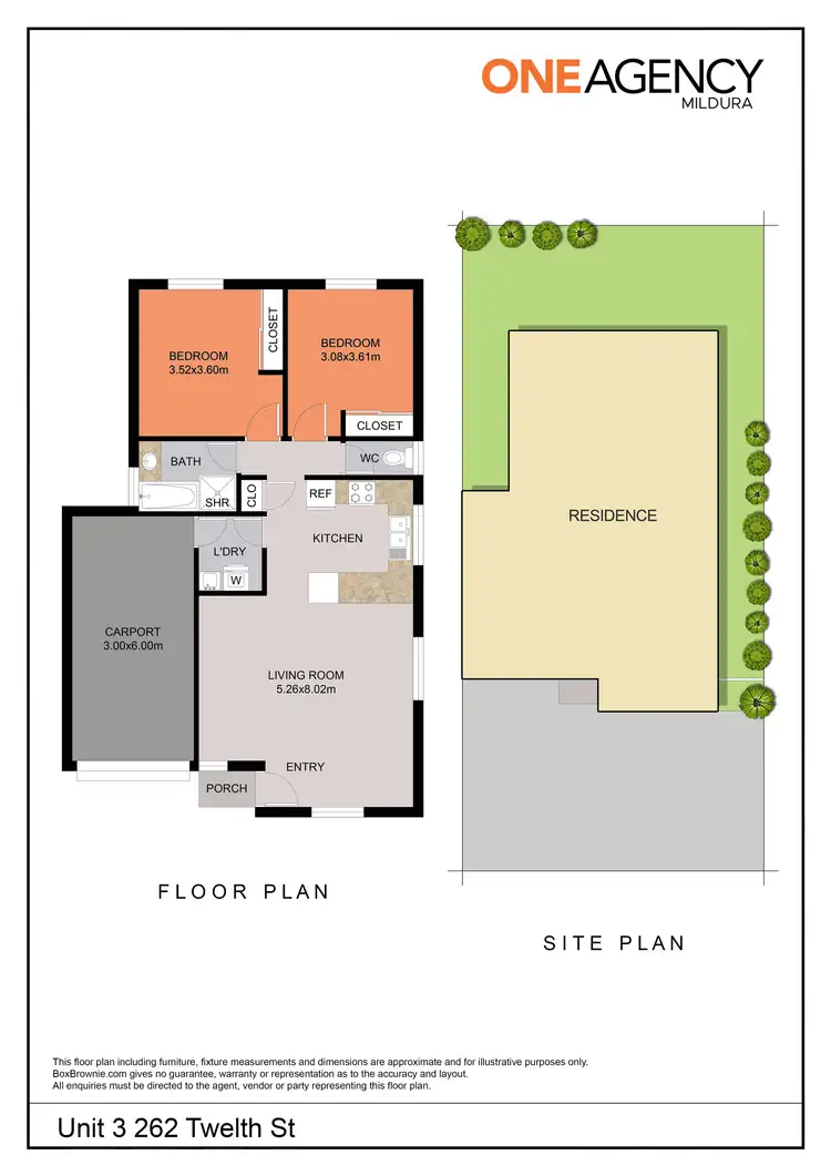 Floorplan of Homely unit listing, 3/262 Twelfth Street, Mildura VIC 3500