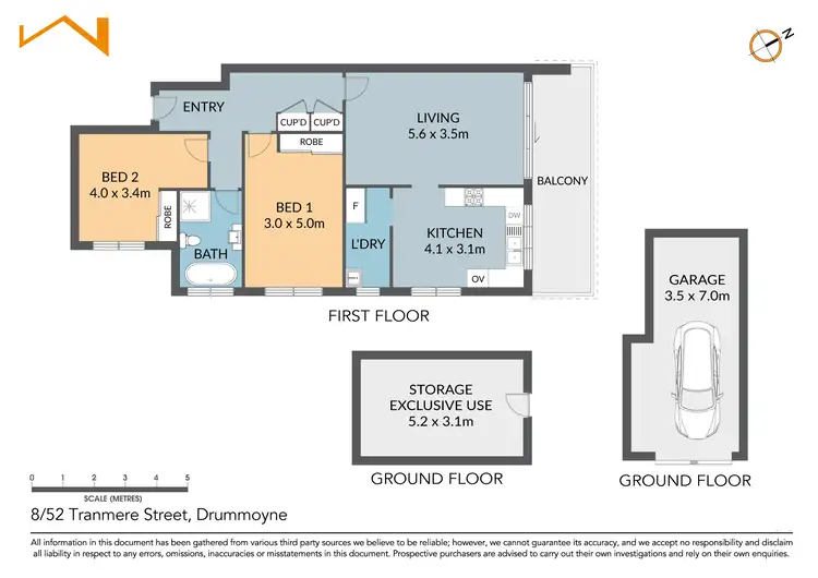 Floorplan of Homely unit listing, 8/52 Tranmere Street, Drummoyne NSW 2047