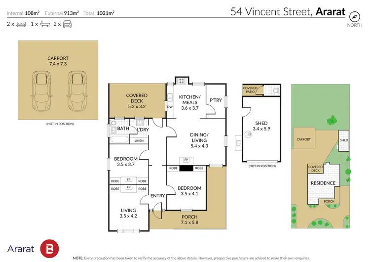 Floorplan of Homely house listing, 54 Vincent Street, Ararat VIC 3377