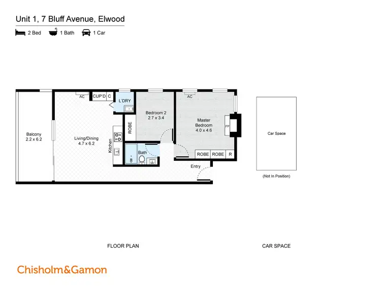 Floorplan of Homely apartment listing, 1/7 Bluff Avenue, Elwood VIC 3184