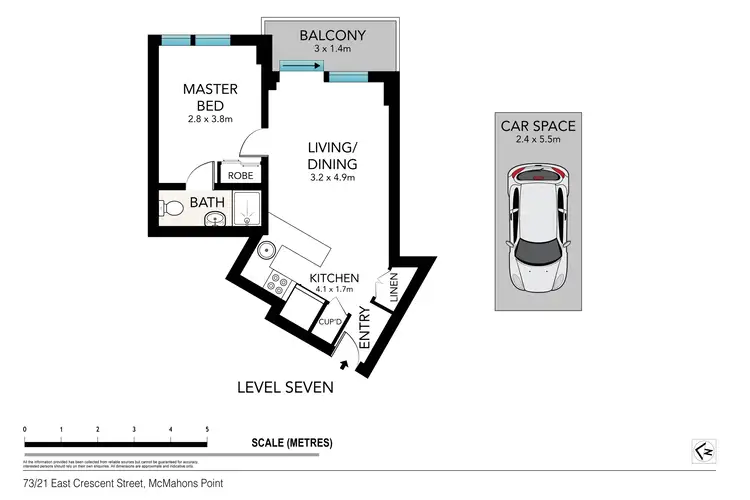 Floorplan of Homely apartment listing, 73/21 East Crescent Street, Mcmahons Point NSW 2060