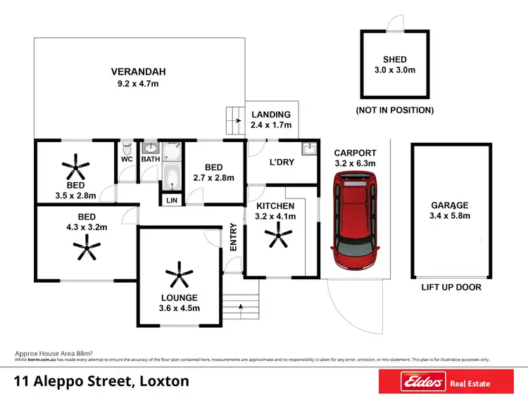 Floorplan of Homely house listing, 11 Aleppo Street, Loxton SA 5333