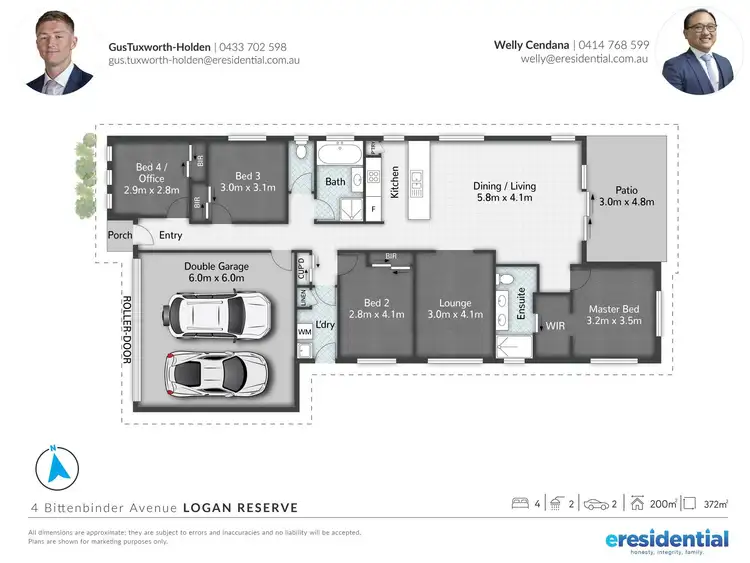 Floorplan of Homely house listing, 4 Bittenbinder Avenue, Logan Reserve QLD 4133
