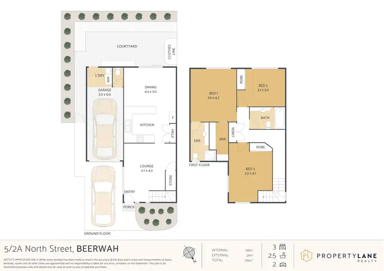 Floorplan of Homely townhouse listing, 5/2A North Street, Beerwah QLD 4519