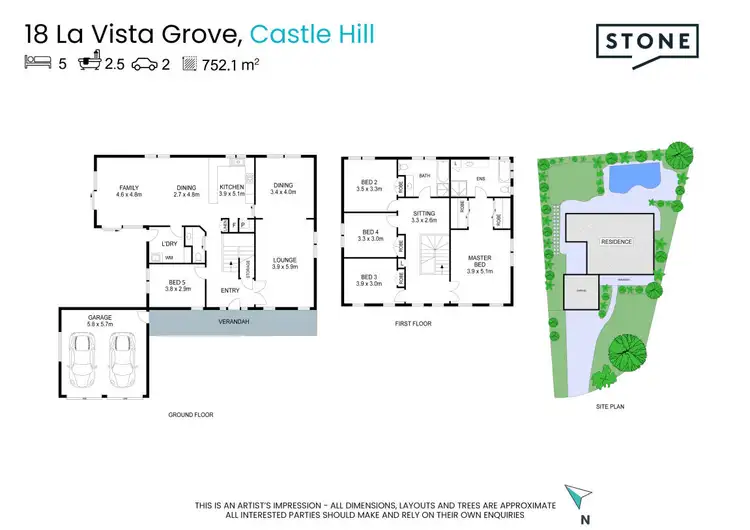 Floorplan of Homely house listing, 18 La Vista Grove, Castle Hill NSW 2154