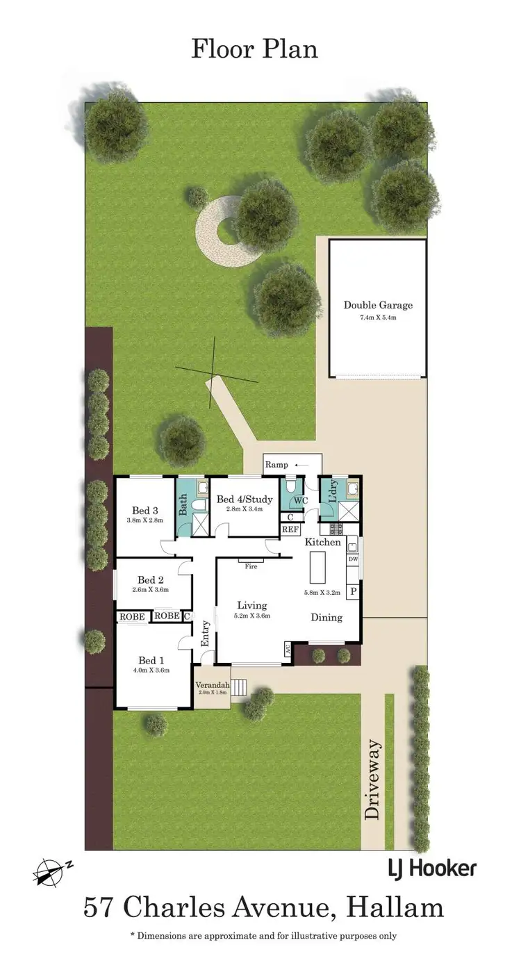 Floorplan of Homely house listing, 57 Charles Avenue, Hallam VIC 3803
