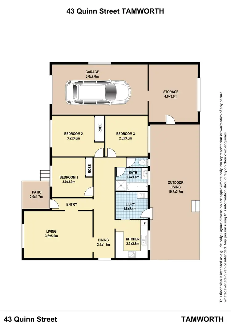 Floorplan of Homely house listing, 43 Quinn Street, Tamworth NSW 2340