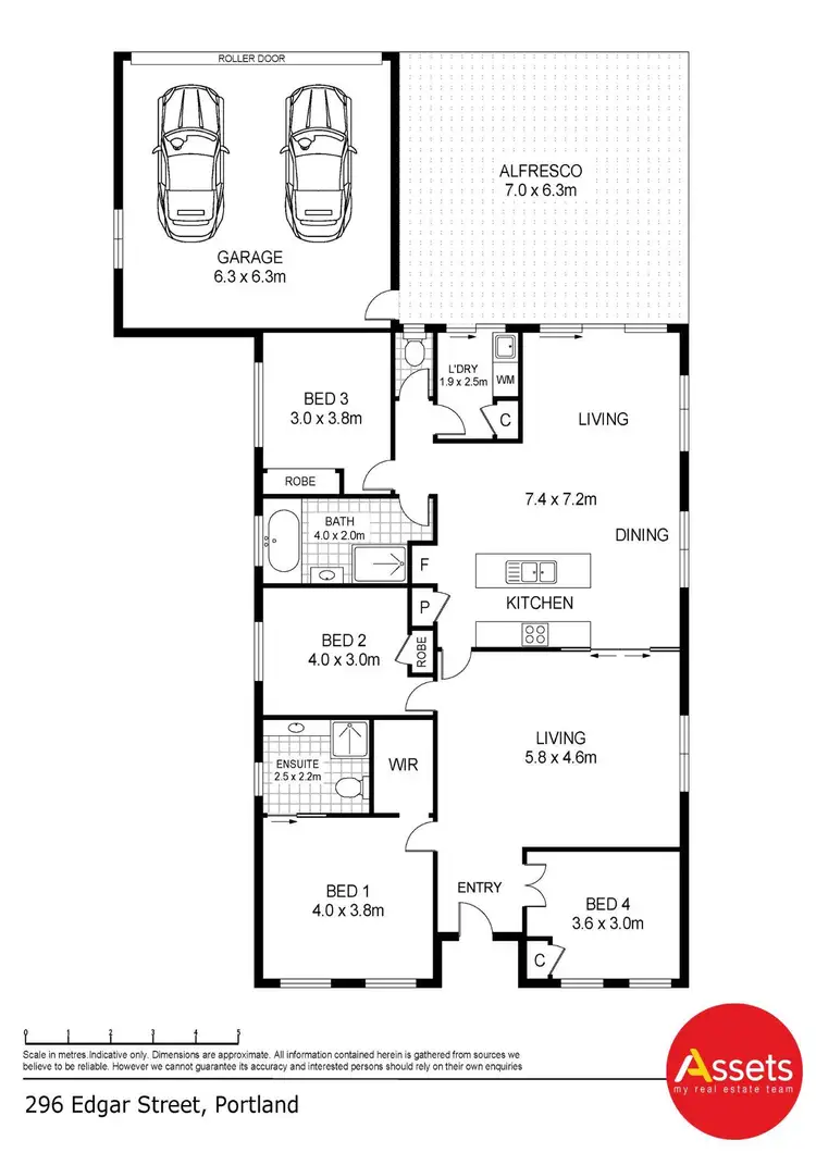 Floorplan of Homely house listing, 296 Edgar Street, Portland VIC 3305