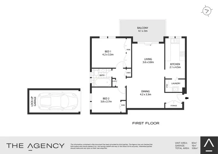 Floorplan of Homely apartment listing, 42/9 Hotham Street, Chatswood NSW 2067