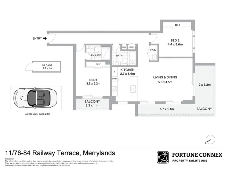 Floorplan of Homely apartment listing, 11/76-84 Railway Terrace, Merrylands NSW 2160