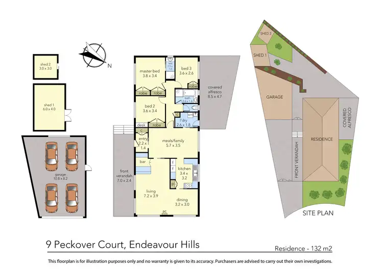 Floorplan of Homely house listing, 9 Peckover Court, Endeavour Hills VIC 3802