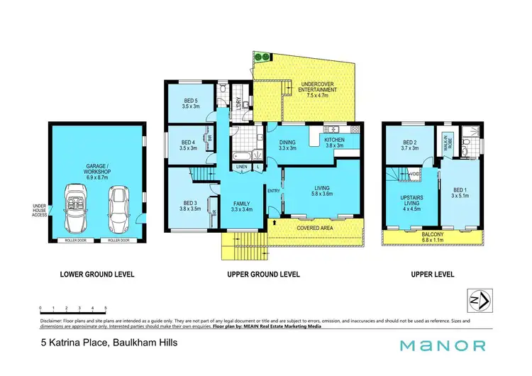 Floorplan of Homely house listing, 5 Katrina Place, Baulkham Hills NSW 2153