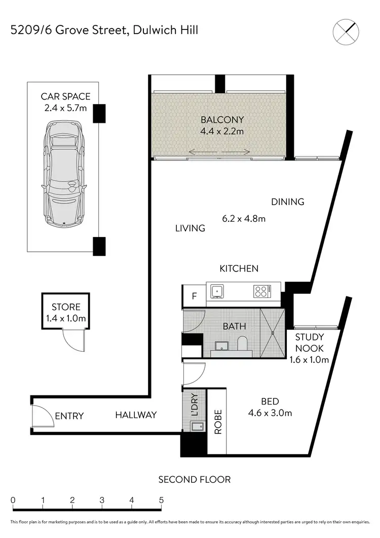 Floorplan of Homely apartment listing, 5209/6 Grove Street, Dulwich Hill NSW 2203