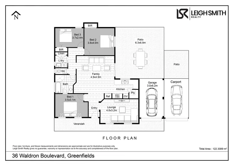 Floorplan of Homely house listing, 36 Waldron Boulevard, Greenfields WA 6210