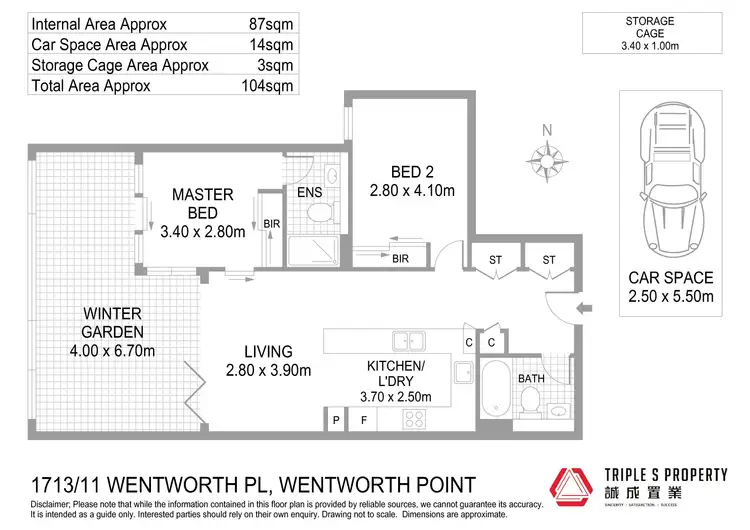 Floorplan of Homely apartment listing, 1713/11 Wentworth Place, Wentworth Point NSW 2127