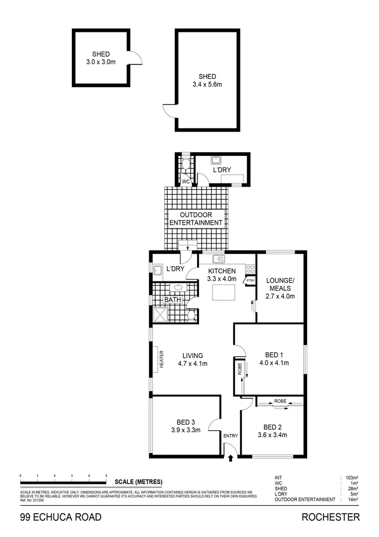 Floorplan of Homely house listing, 99 Echuca Road, Rochester VIC 3561
