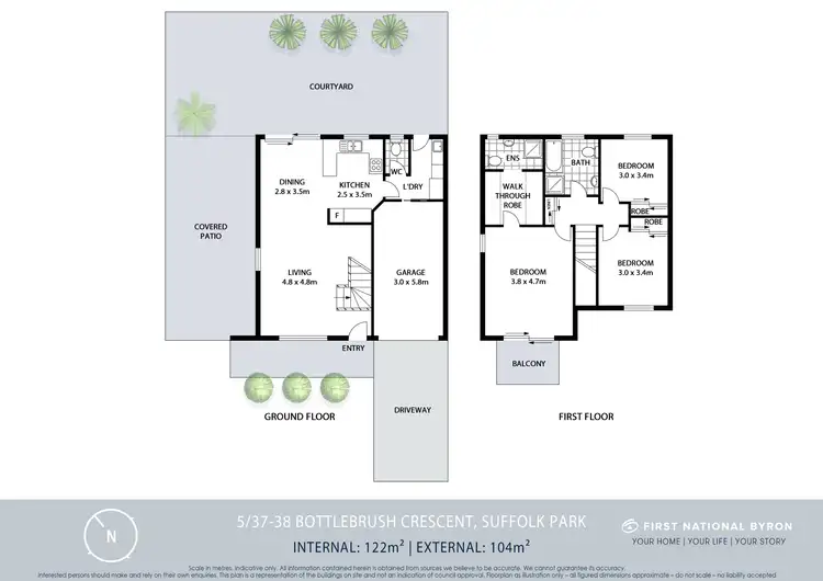 Floorplan of Homely unit listing, 5/37-39 Bottlebrush Crescent, Suffolk Park NSW 2481