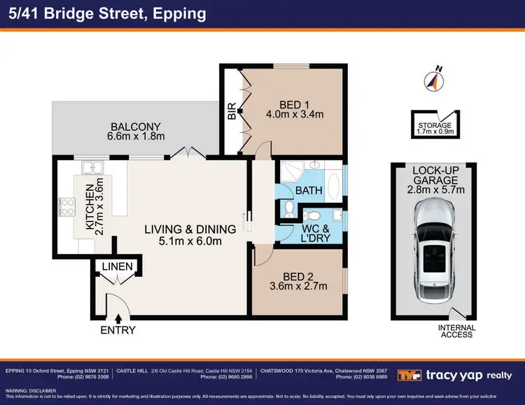 Floorplan of Homely unit listing, 5/41 Bridge Street, Epping NSW 2121