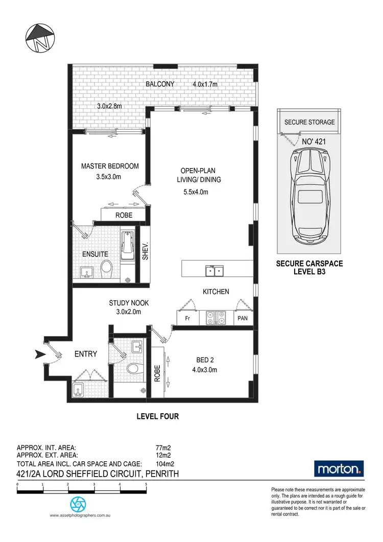Floorplan of Homely unit listing, 421/2A Lord Sheffield Circuit, Penrith NSW 2750