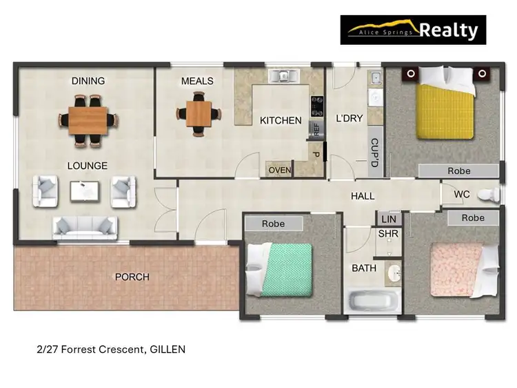 Floorplan of Homely unit listing, 2/27 Forrest Crescent, Gillen NT 870