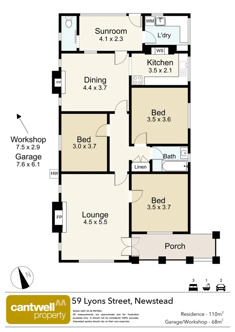 Floorplan of Homely house listing, 59 Lyons Street, Newstead VIC 3462