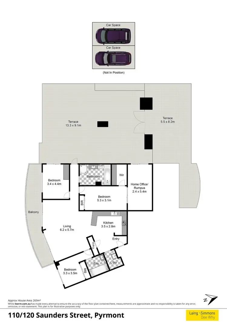 Floorplan of Homely unit listing, 110/120 Saunders Street, Pyrmont NSW 2009