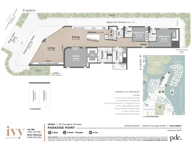 Floorplan of Homely apartment listing, 1/4 Paradise Parade, Paradise Point QLD 4216