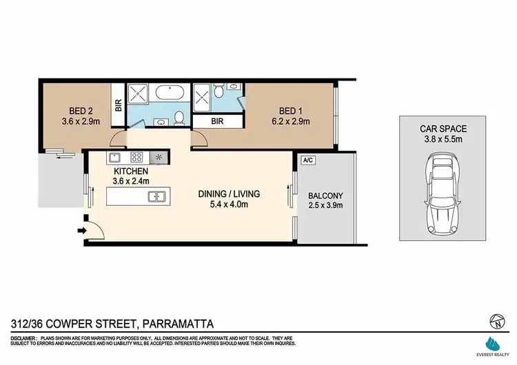Floorplan of Homely apartment listing, Level 3/312/36-46 Cowper Street, Parramatta NSW 2150