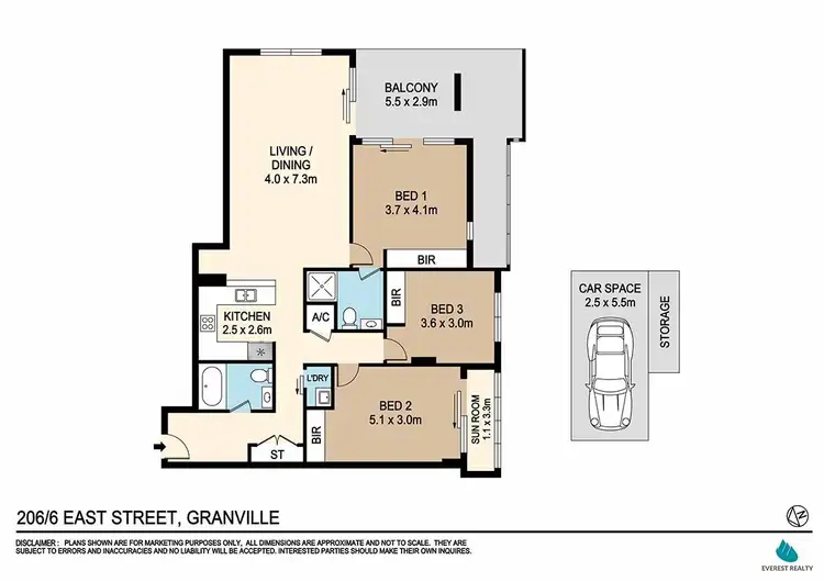 Floorplan of Homely apartment listing, 206/6 East Street, Granville NSW 2142
