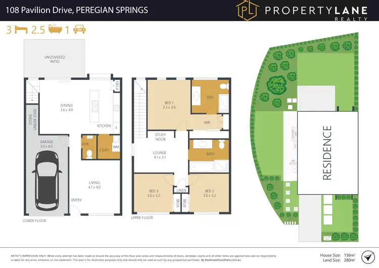 Floorplan of Homely townhouse listing, 108 Pavilion Drive, Peregian Springs QLD 4573