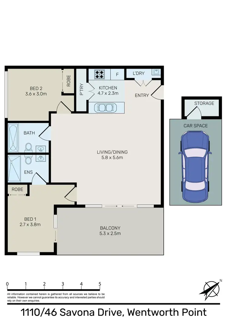 Floorplan of Homely apartment listing, 1110/46 Savona Drive, Wentworth Point NSW 2127