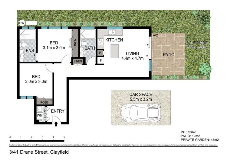 Floorplan of Homely unit listing, 3/41 Drane Street, Clayfield QLD 4011