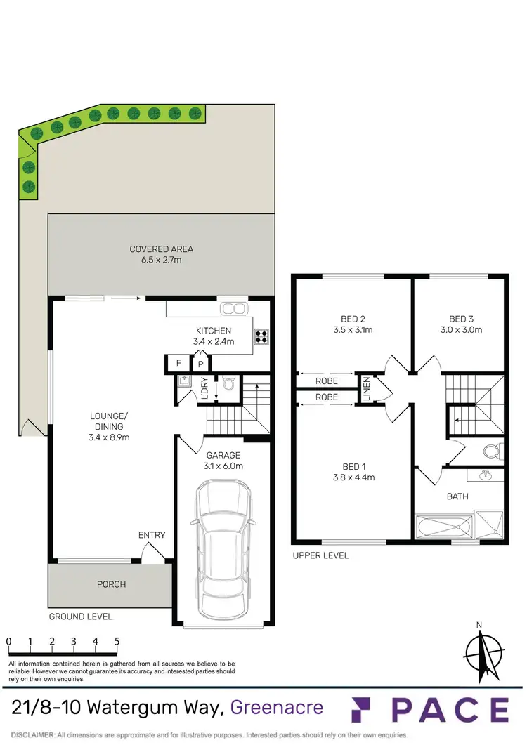 Floorplan of Homely townhouse listing, 21/8-10 Watergum Way, Greenacre NSW 2190
