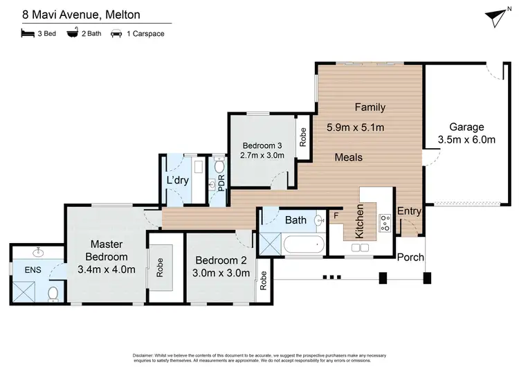 Floorplan of Homely house listing, 8 Mavi Avenue, Melton VIC 3337