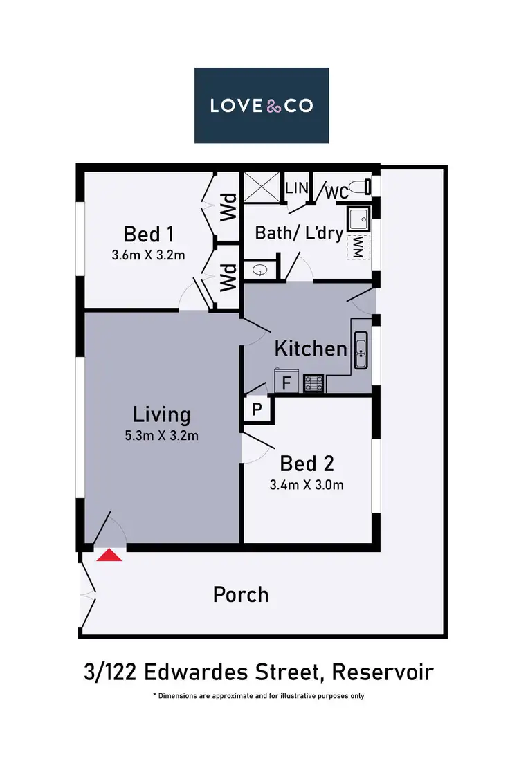 Floorplan of Homely unit listing, 3/122 Edwardes Street, Reservoir VIC 3073