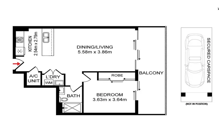 Floorplan of Homely unit listing, 307/11 Charles Street, Canterbury NSW 2193