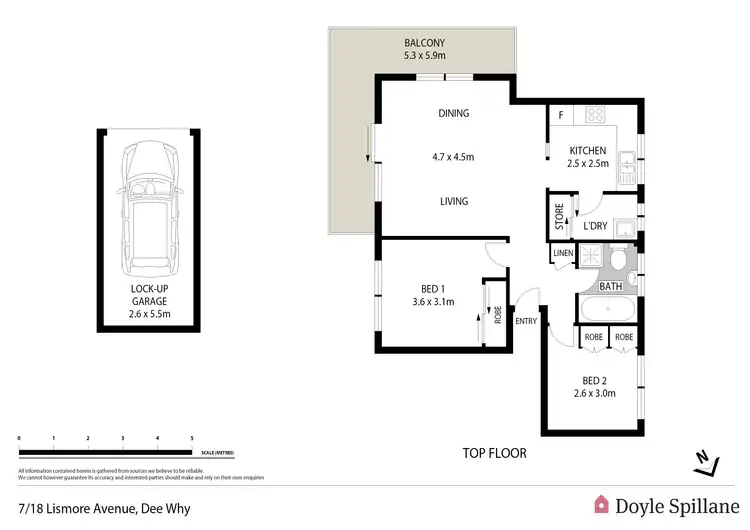 Floorplan of Homely apartment listing, 7/18 Lismore Avenue, Dee Why NSW 2099