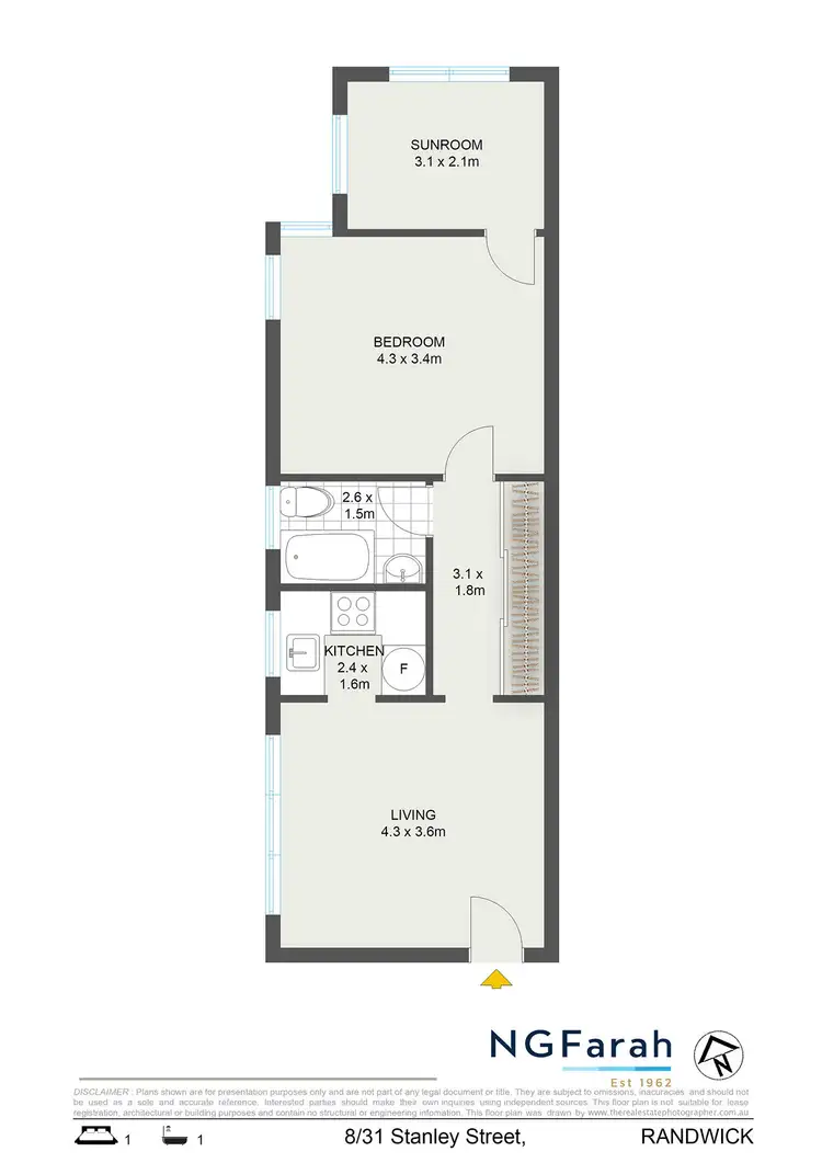 Floorplan of Homely apartment listing, 8/31 Stanley Street, Randwick NSW 2031