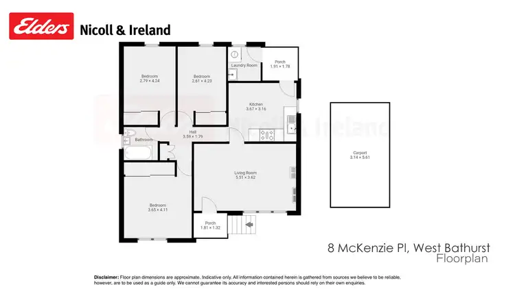 Floorplan of Homely house listing, 8 Mckenzie Place, West Bathurst NSW 2795
