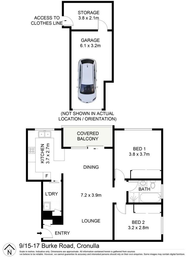 Floorplan of Homely unit listing, 9/15-17 Burke Road, Cronulla NSW 2230