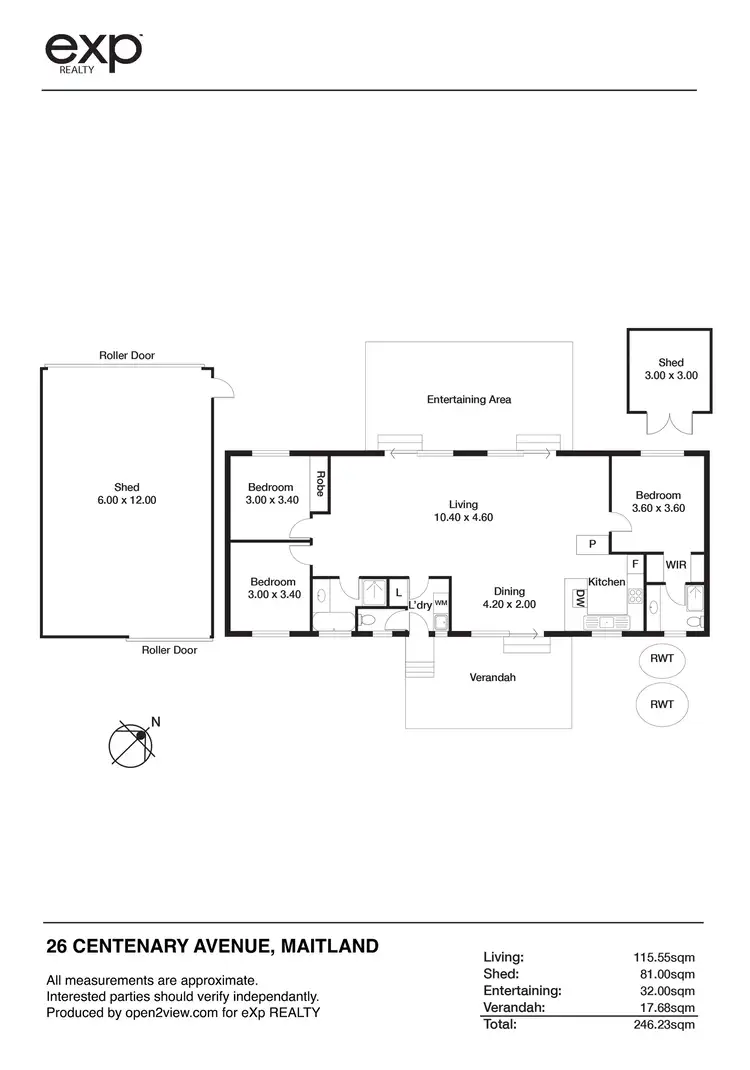 Floorplan of Homely house listing, 26 Centenary Avenue, Maitland SA 5573