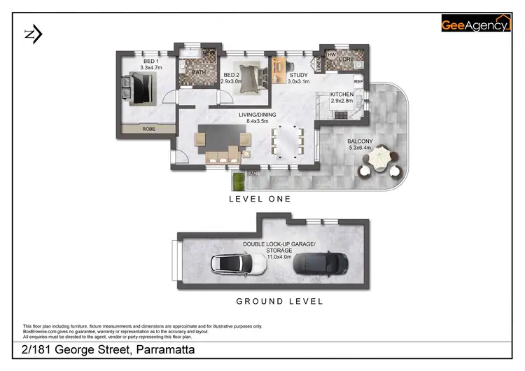 Floorplan of Homely apartment listing, 2/181 George Street, Parramatta NSW 2150