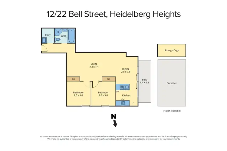 Floorplan of Homely apartment listing, 12/22 Bell Street, Heidelberg Heights VIC 3081