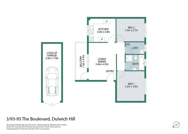 Floorplan of Homely unit listing, 3/93-95 The Boulevarde, Dulwich Hill NSW 2203