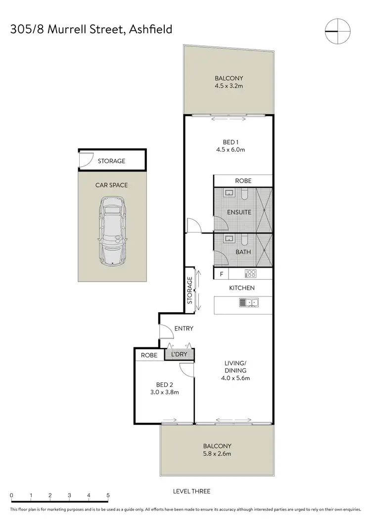 Floorplan of Homely apartment listing, 305/8 Murrell Street, Ashfield NSW 2131